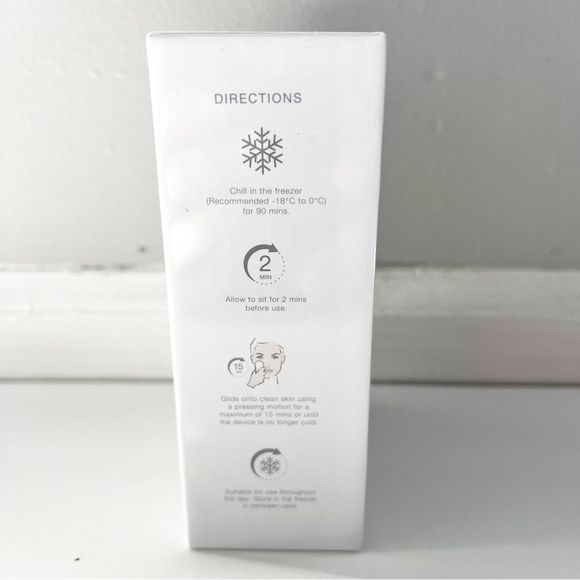 SkinInc Sculpting & Depuffing CRYO-ICE SAKE ROLLER Pink to White - Sealed & New - Picture 5 of 5